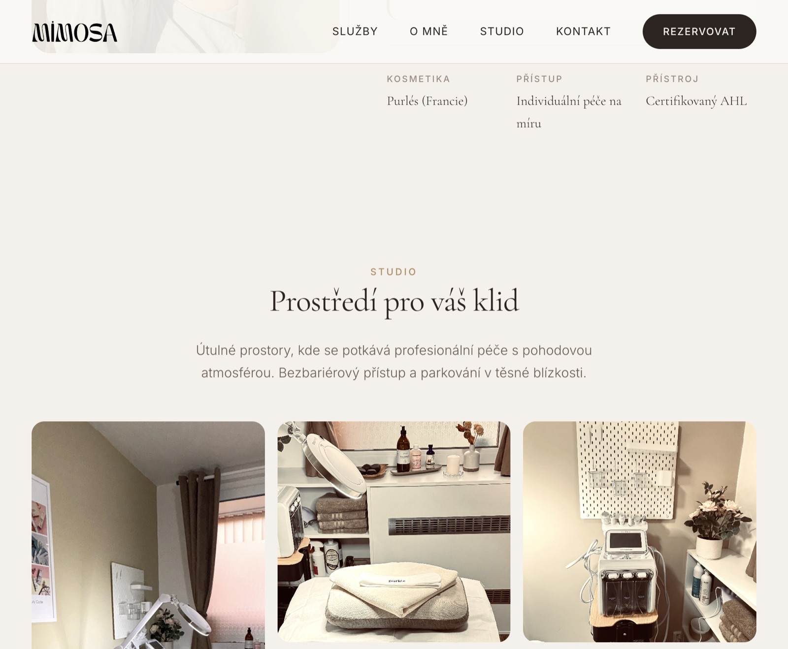 kosmetika-mimosa.cz — studio (desktop)